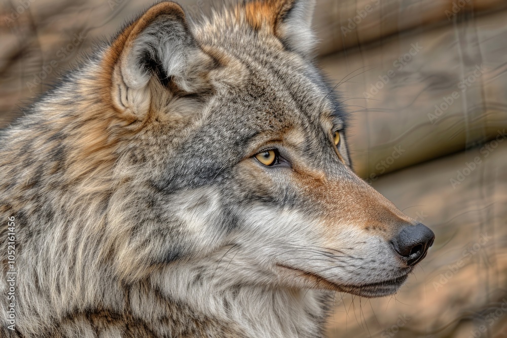 Fototapeta premium Timber Wolf Canis lupus Portrait captive animal