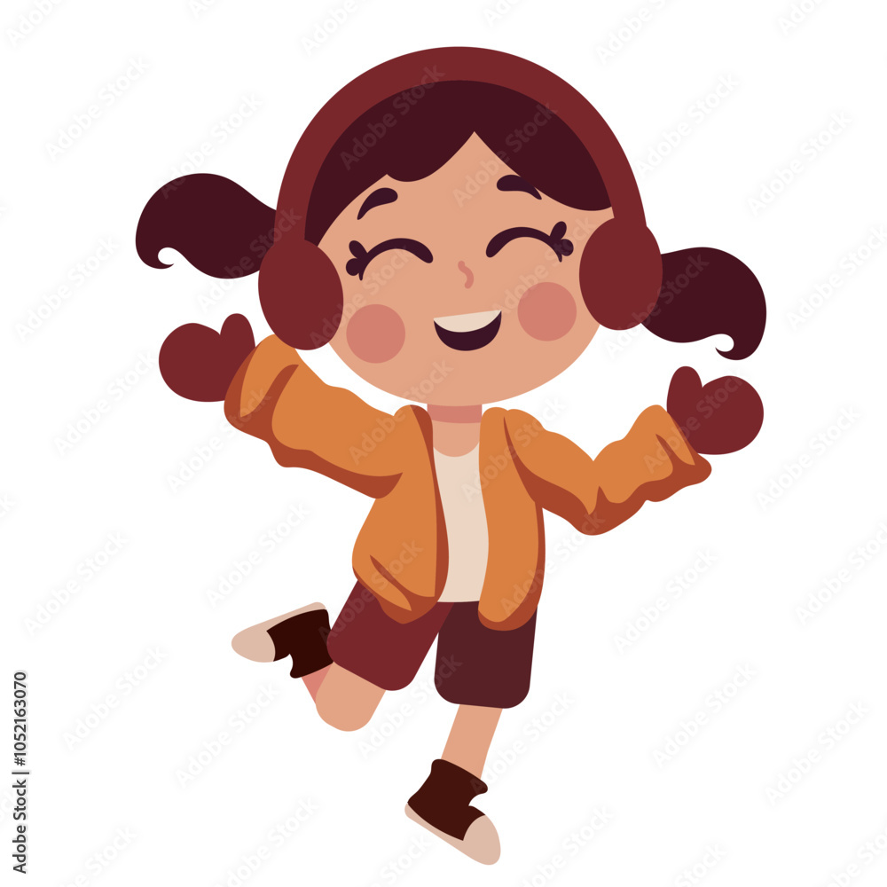smiling girl wearing autumn clothes smiling girl wearing autumn clothes