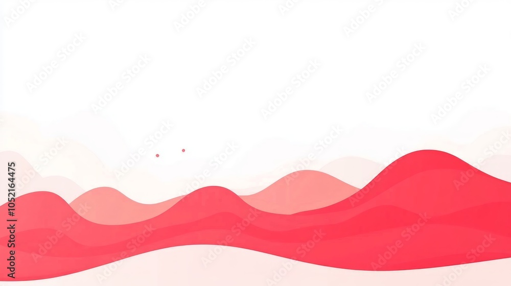 Abstract white and red wave background. Abstract white and red wave background.