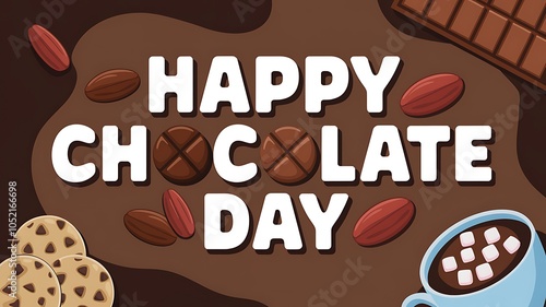 Happy Chocolate Day with Treats and Cocoa photo