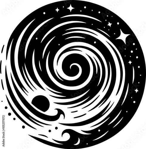 Dangerous Hurricane Twister Spiral Wind Design Element