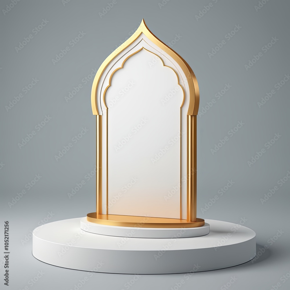 3D Render Islamic product podium design 3D Render Islamic product podium design