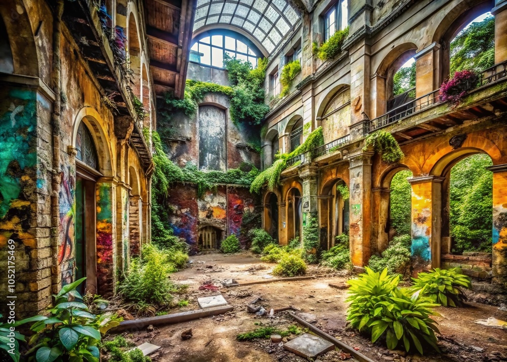 Obraz premium Urban Exploration Photography: Abandoned Buildings and Hidden Gems in Urban Landscapes