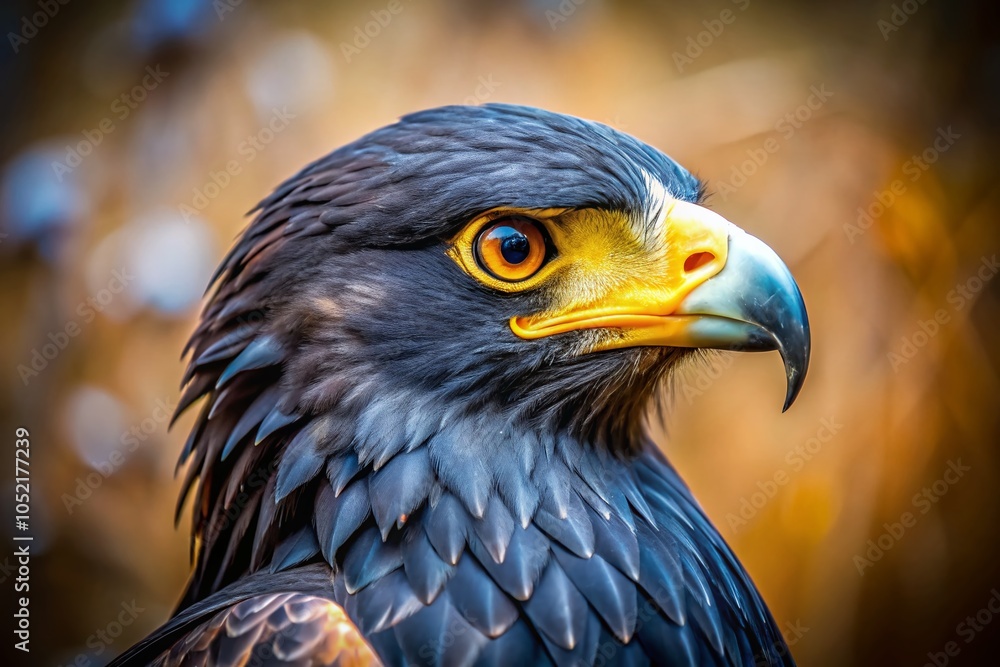 Fototapeta premium Verreaux's Eagle in Minimalist Style at Madrid Zoo, Capturing Nature's Majesty with a Focused Perspective