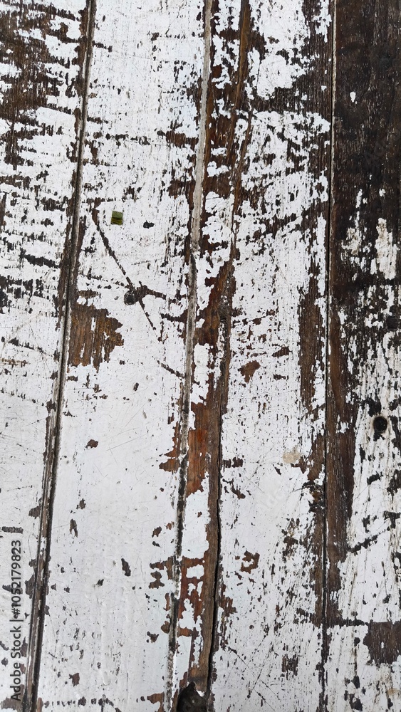 Fototapeta premium White painted and old wood
