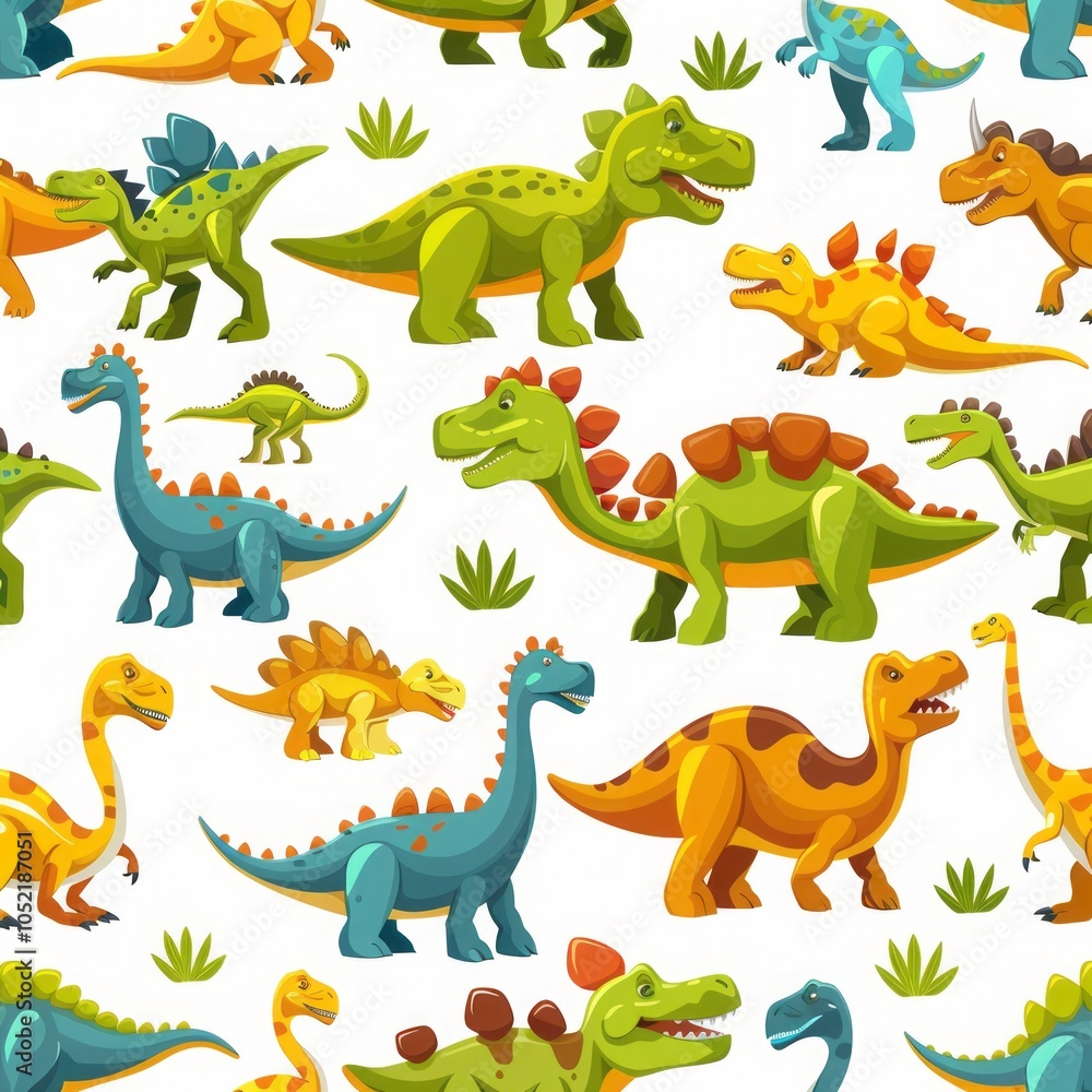 Naklejka premium dinosaur background illustration.
