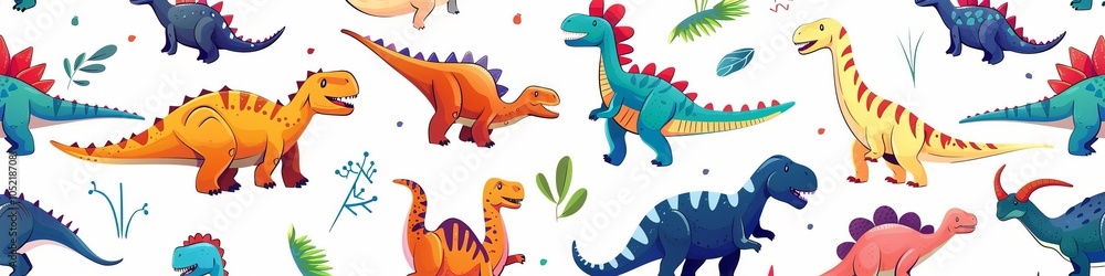 Fototapeta premium dinosaur background illustration.