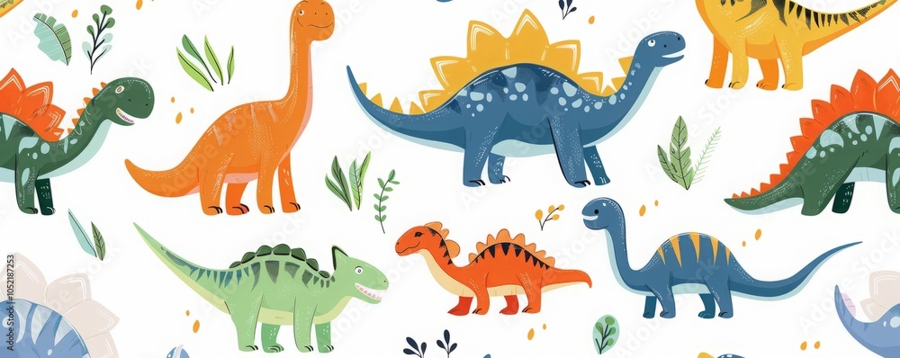 Obraz premium dinosaur background illustration.