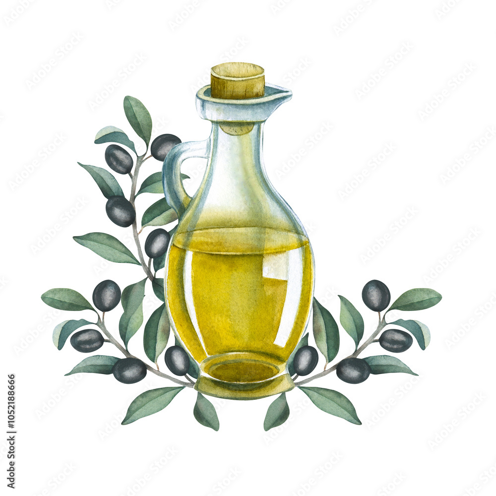 watercolor olive on tree branch isolated on white background, olive , illustration, graphic logo, olive design, design art watercolor olive on tree branch isolated on white background, olive , illustration, graphic logo, olive design, design art