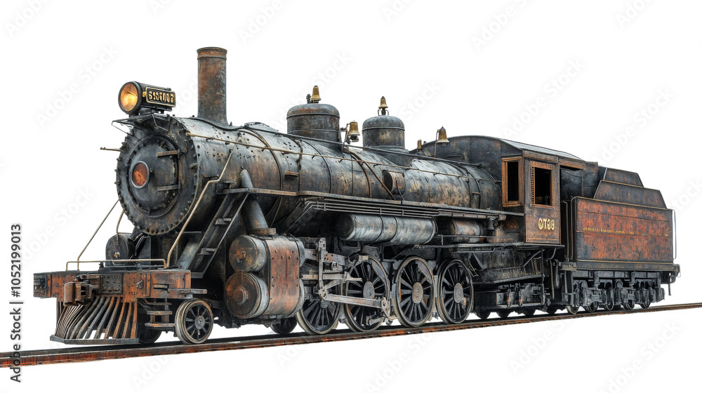 an ancient train moving forward isolated transparent background an ancient train moving forward isolated transparent background
