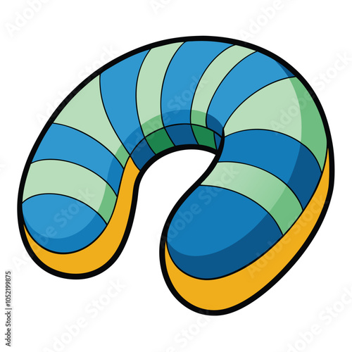 Colorful Neck pillow icon design.