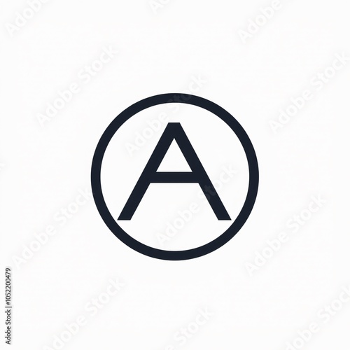 Free Download A simple black circle with a bold letter A in the center, emphasizing minimalistic design and modern aesthetics - GFXLoad