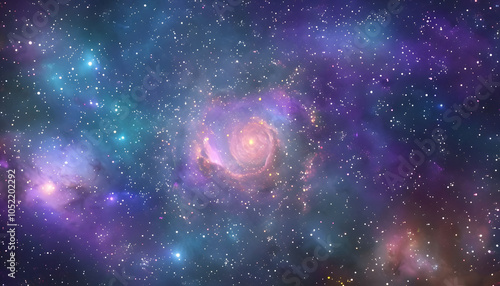 space galaxy background, generative ai	
