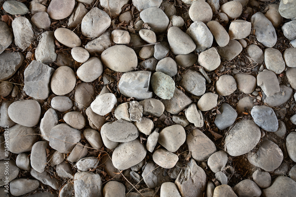 Texture of bed of pebbles on the ground. Background use. Texture of bed of pebbles on the ground. Background use.