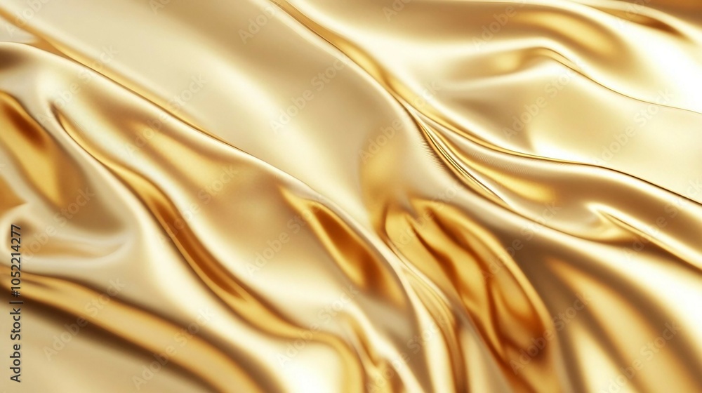 Fototapeta premium Gold Foil Background, Textured Surface with Delicate Creases, Warm Golden Tones, Reflective and Sophisticated Design