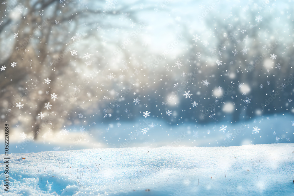 custom made wallpaper toronto digitalwinter coniferous forest covered with snow in evening. AI generative.