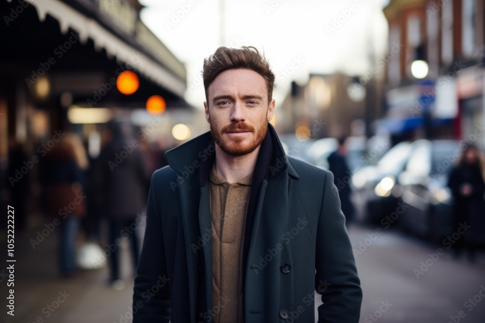 Portrait of a handsome man in a coat in the city. Portrait of a handsome man in a coat in the city.