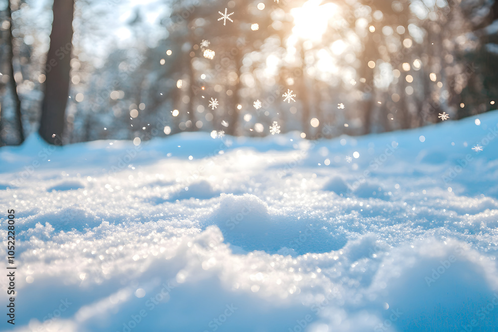 custom made wallpaper toronto digitalwinter coniferous forest covered with snow in evening. AI generative.