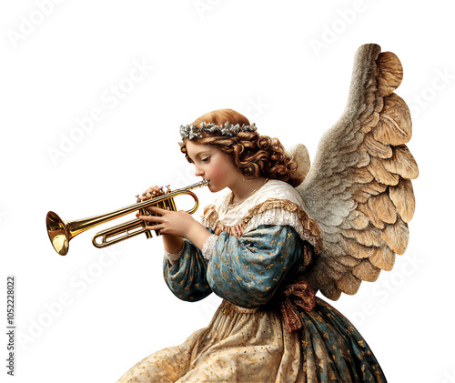 angel playing trumpet