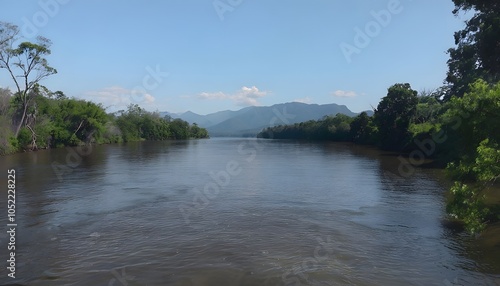 Peaceful Scene of Paraná River