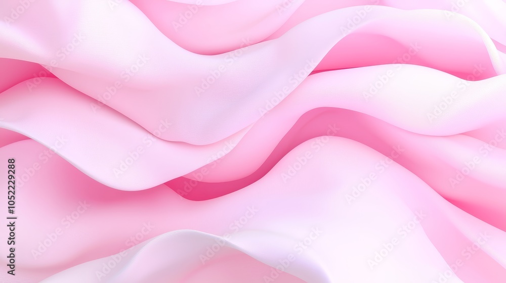 Obraz premium Soft pink silk fabric waves creating a serene and elegant background for fashion or interior design concepts