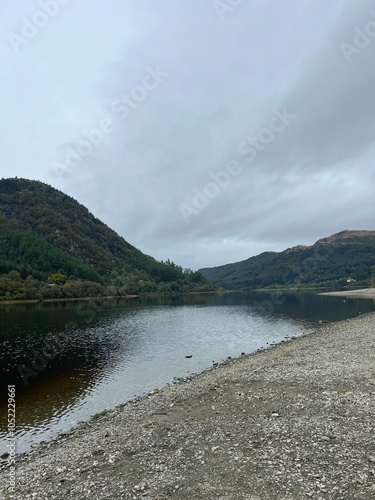 lake and mountains