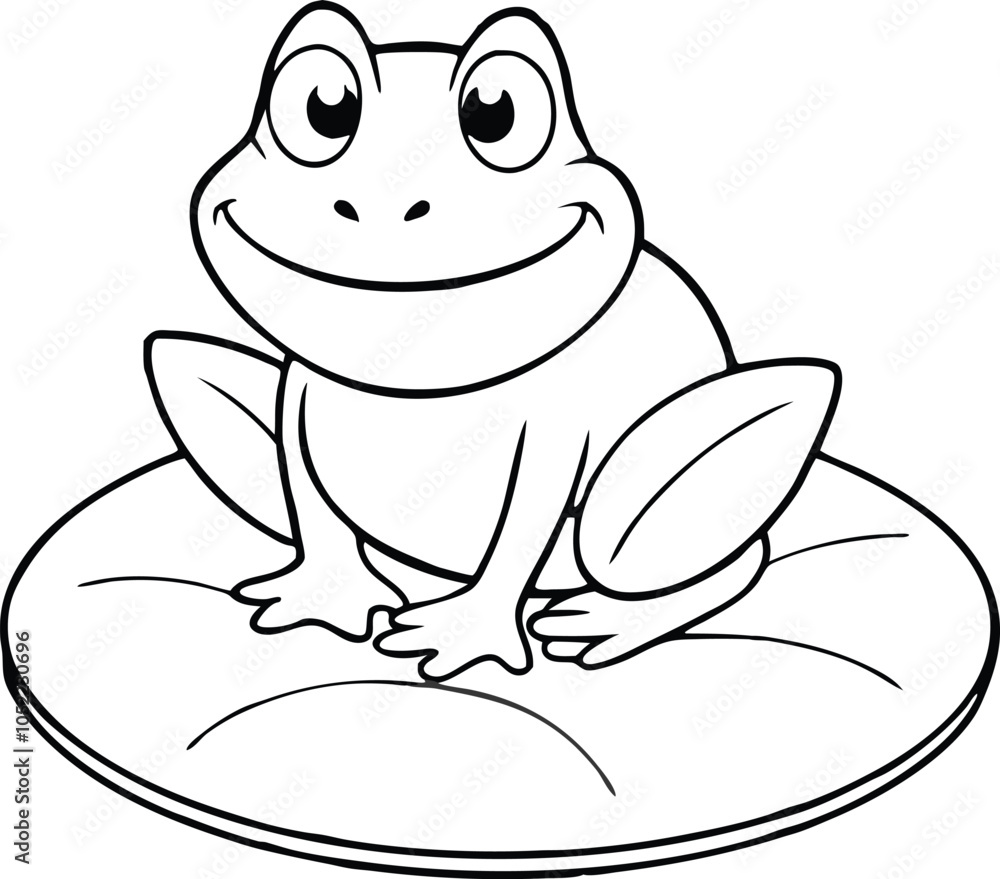 Smiling Frog Sitting On A Lily Pad Smiling Frog Sitting On A Lily Pad