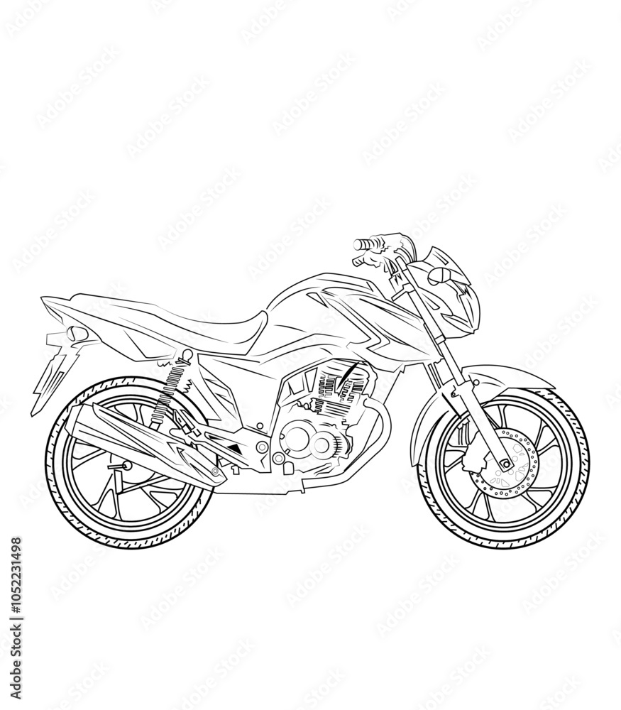 Obraz premium motorcycle on a white background