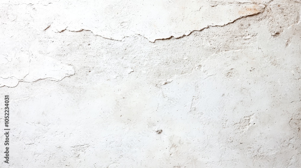 Obraz premium Textured white wall with cracks a minimalist background for creative projects and designs