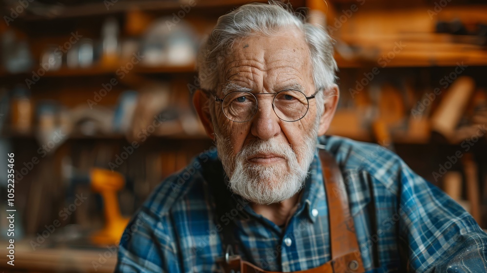 Portrait of a Senior Craftsman in His Workshop Portrait of a Senior Craftsman in His Workshop