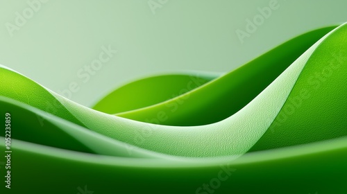 Exploring the serene beauty of soft green waves a visual journey through organic forms and textures in nature's palette