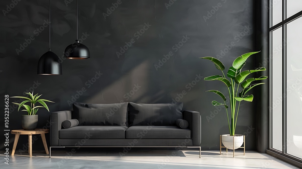 Modern Interior of Stylish Living Room ,Wall Mock Up, Frame , Poster with Beautiful Background, 3d render Modern Interior of Stylish Living Room ,Wall Mock Up, Frame , Poster with Beautiful Background, 3d render