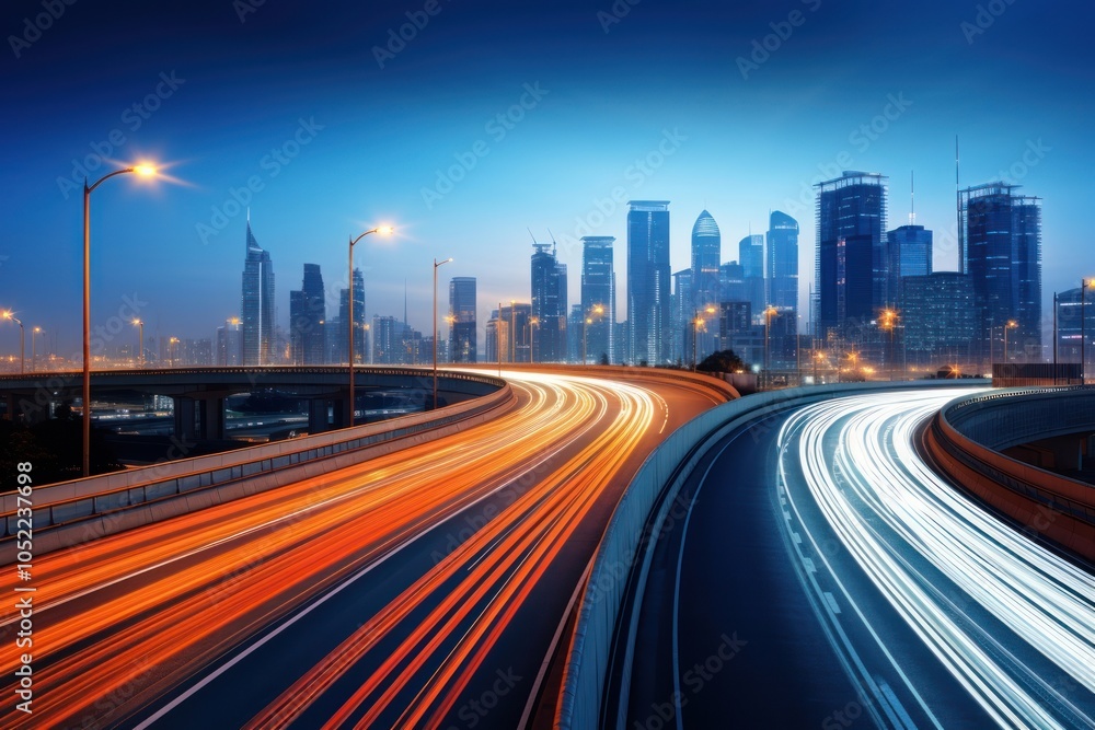 Fototapeta premium City highway architecture metropolis.
