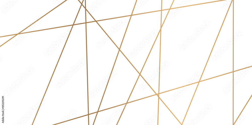 Obraz premium Abstract luxury gold geometric random chaotic lines. Random geometric line pattern on a transparent background. Random chaotic lines abstract geometric patterns of modern design.