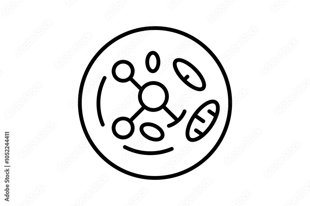 Cell icon. Related to biologic. suitable for web site, app, user interfaces. Line icon style Cell icon. Related to biologic. suitable for web site, app, user interfaces. Line icon style