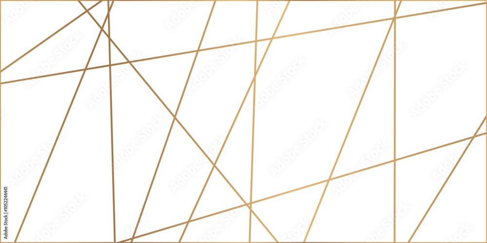 Fototapeta premium Abstract luxury gold geometric random chaotic lines. Random geometric line pattern on a transparent background. Random chaotic lines abstract geometric patterns of modern design.