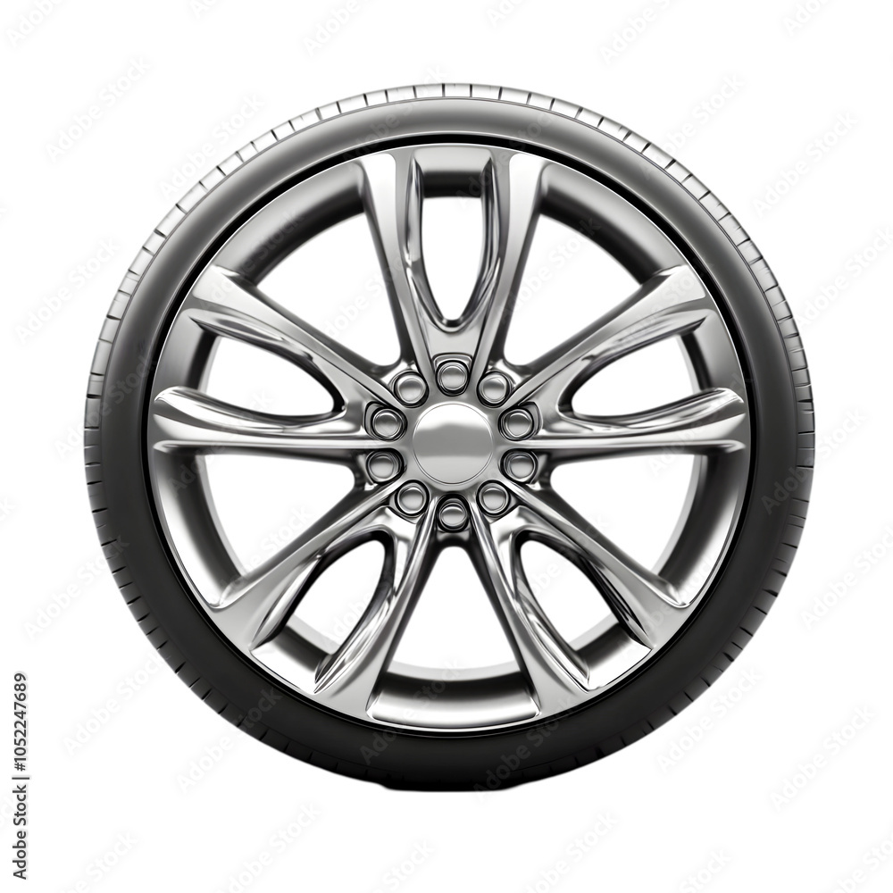 Black car wheel isolated on white background Black car wheel isolated on white background