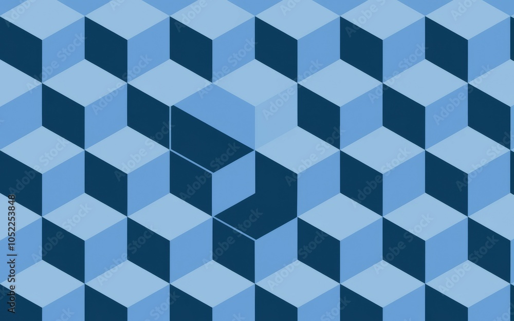 Blue cube pattern design. Abstract geometric background featuring a captivating blue cube pattern. Suggests depth, structure, and visual intrigue. Blue cube pattern design. Abstract geometric background featuring a captivating blue cube pattern. Suggests depth, structure, and visual intrigue.