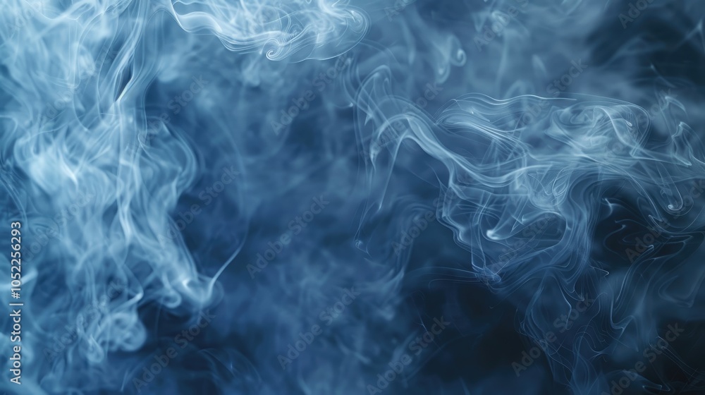 Obraz premium A close-up of swirling smoke, captured in motion with soft, diffused lighting