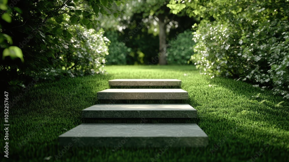 A serene stone walkway meandering through a lush garden, leading into a forest, evoking feelings of tranquility, nature's beauty, and peaceful exploration. A serene stone walkway meandering through a lush garden, leading into a forest, evoking feelings of tranquility, nature's beauty, and peaceful exploration.