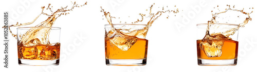 Elegant bourbon splash png