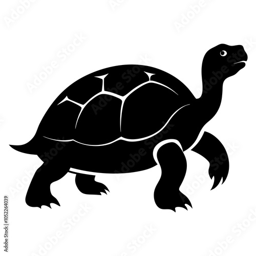 Tortoise Silhouette Vector Icon.