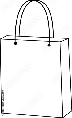 shopping paper bag outline vector.
gift bag outline svg.
