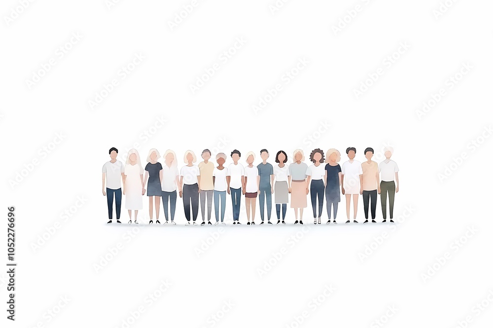 Diverse Group Portrait of Individuals Standing Together Diverse Group Portrait of Individuals Standing Together