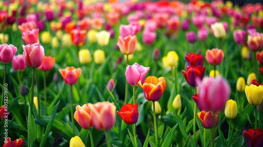 Beautiful tulips field of colorful. Beautiful tulips field of colorful.