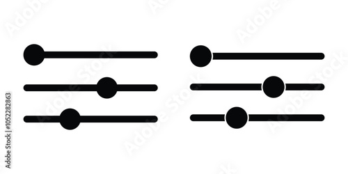 Filter icon black vector sign illustration isolated on white background.
