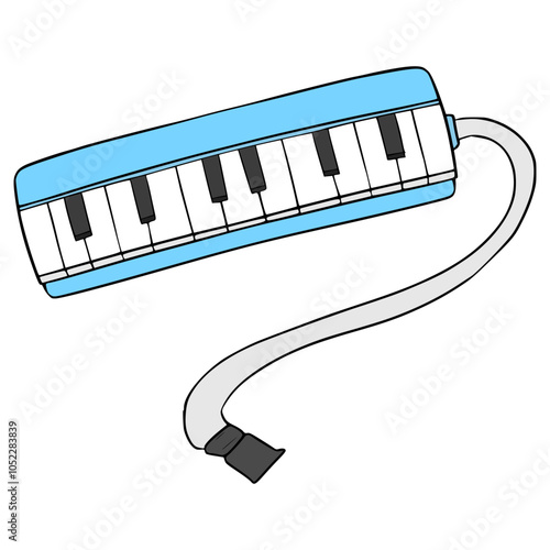 pianica illustration hand drawn isolated vector