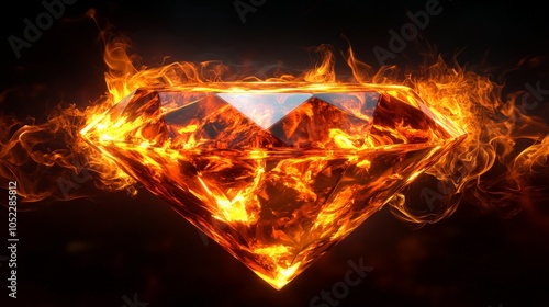 Diamond shaped fire frame generative ai