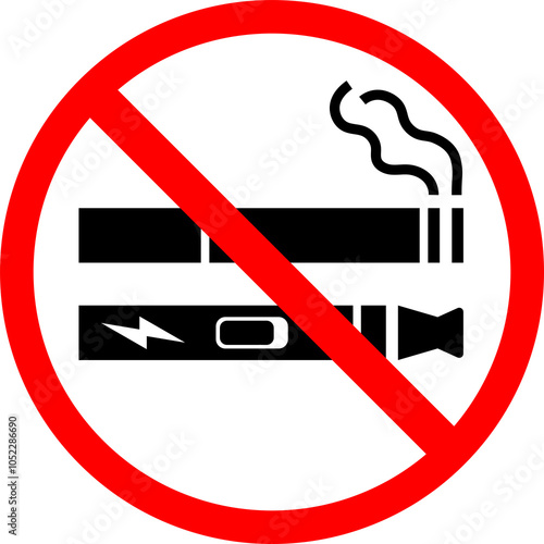 No smoking no vaping prohibition sign