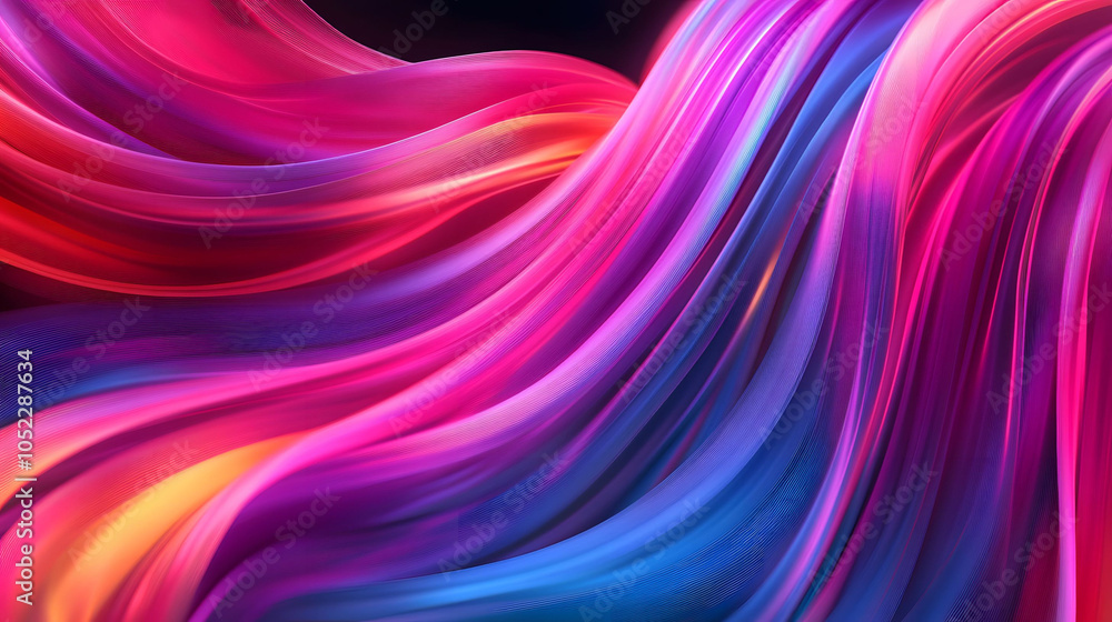 Fototapeta premium Colorful abstract background with dynamic lines and glowing effects in vibrant pink and blue, perfect for art and design applications